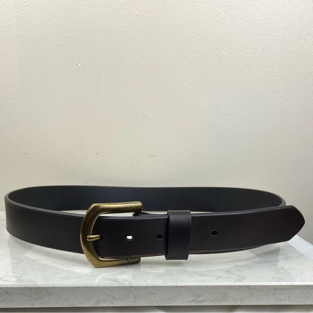 HD Xtreme Men's Leather Beveled Work Belt, 1-1/2 in., Dark Brown